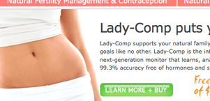 screenshot of Lady-Comp text with navel in display