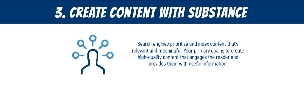 Essential SEO Tips 03 - Content with substance