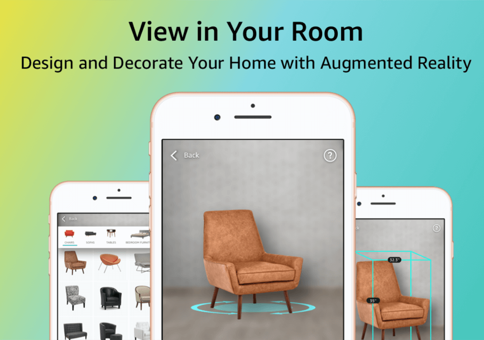 the AR feature in the Amazon app