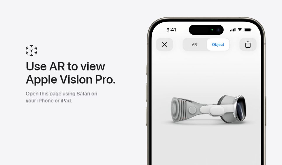 AR visualization on an iPhone screen