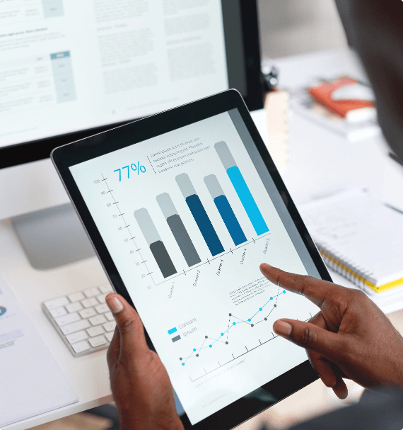 Marketing Campaign Results displayed on Tablet