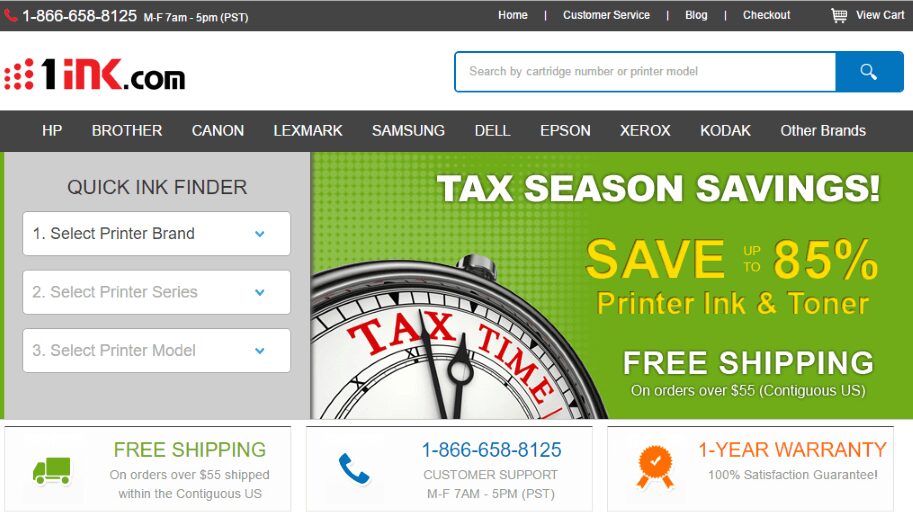 screenshot of 1ink website