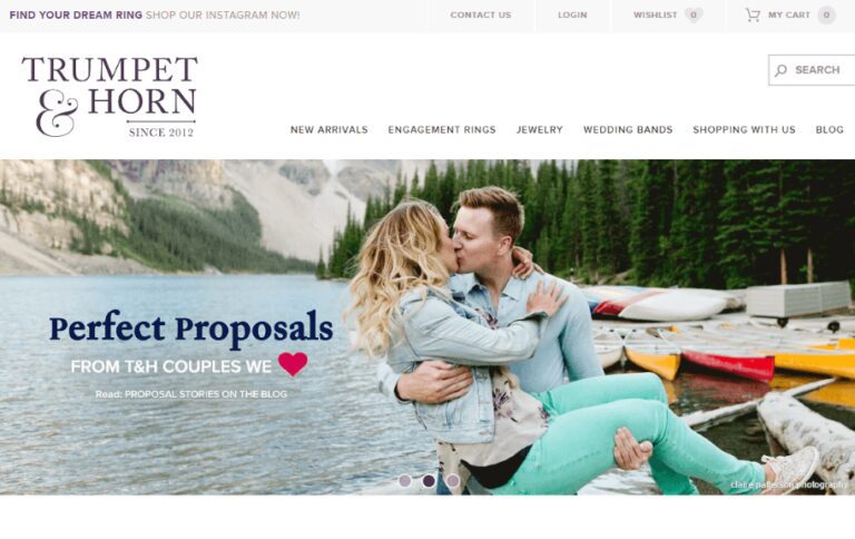 screenshot of Trumpet & Horn website