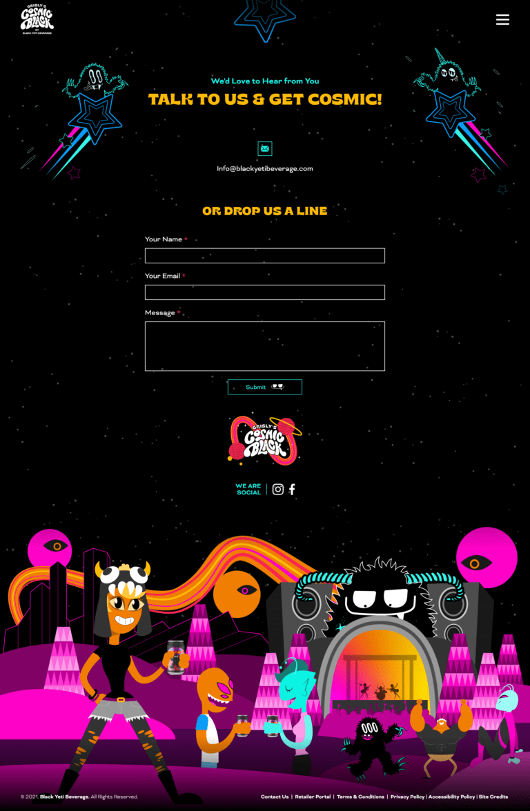 Black Yeti’s site contact us page