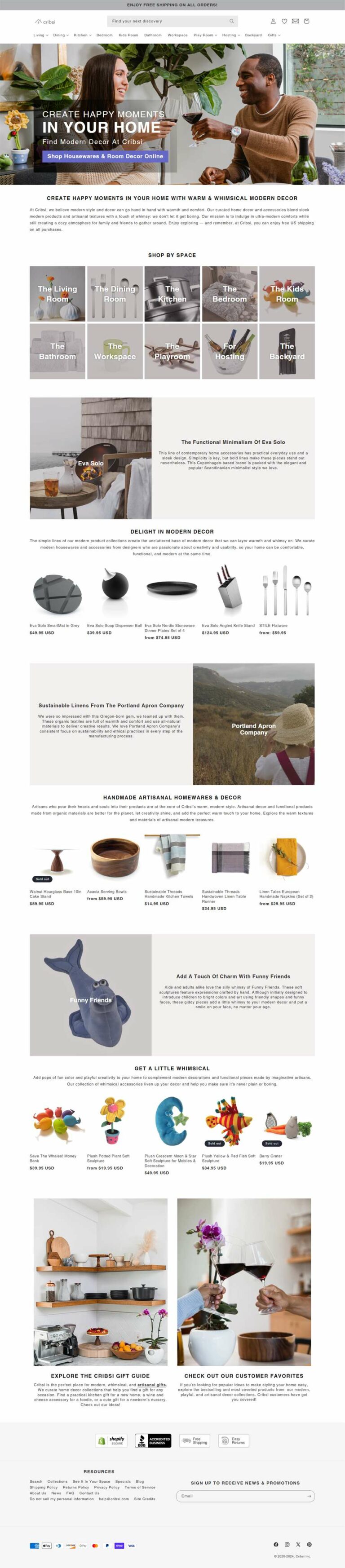 Cribsi.com Home page