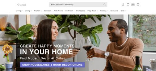 Cribsi homepage screenshot