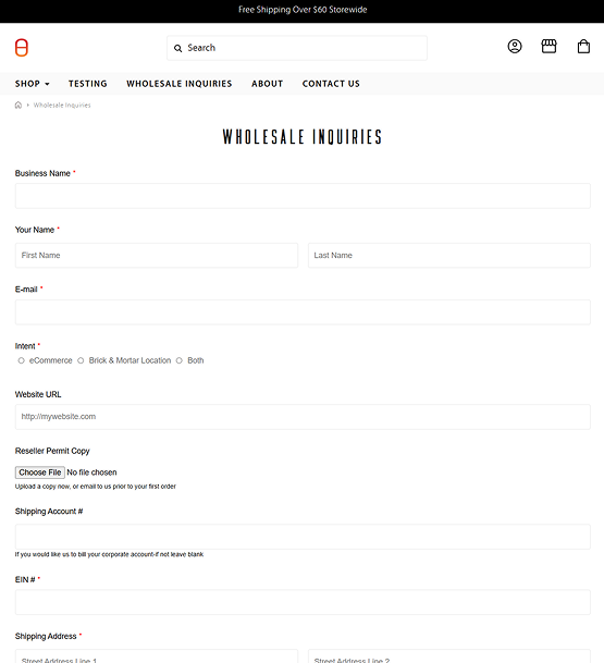 Dosij LLC Wholesale Inquiries Submission Form
