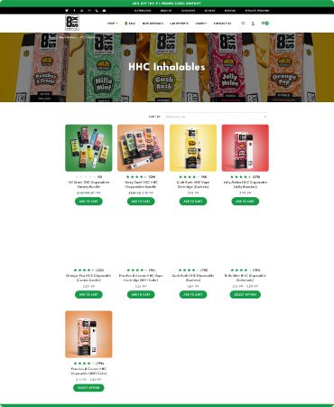 Eighty Six Brand HHC Inhalers Category Page