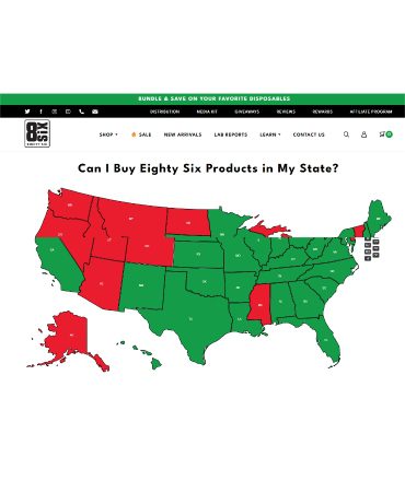 Eighty Six Brand Interactive Map