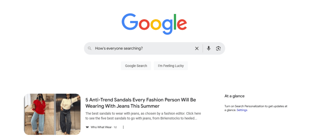 Google Search for ‘how’s everyone searching?’