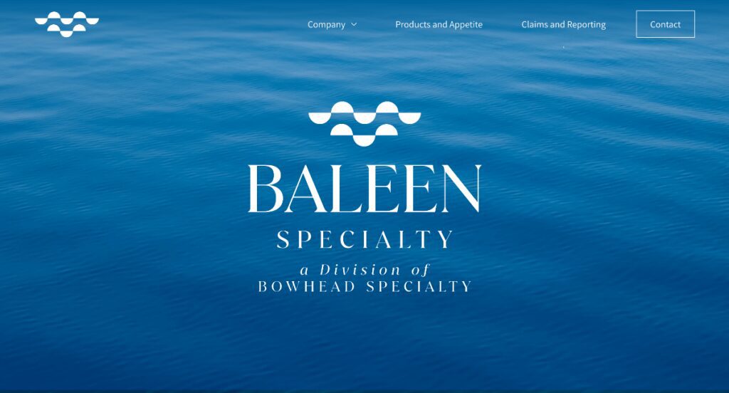 Baleen Specialty homepage screenshot
