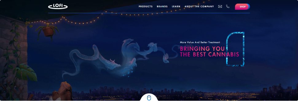 Home page for LoFi Delivery