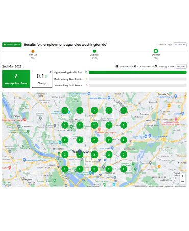 Local Search Grid for Employment Agencies in Washington DC
