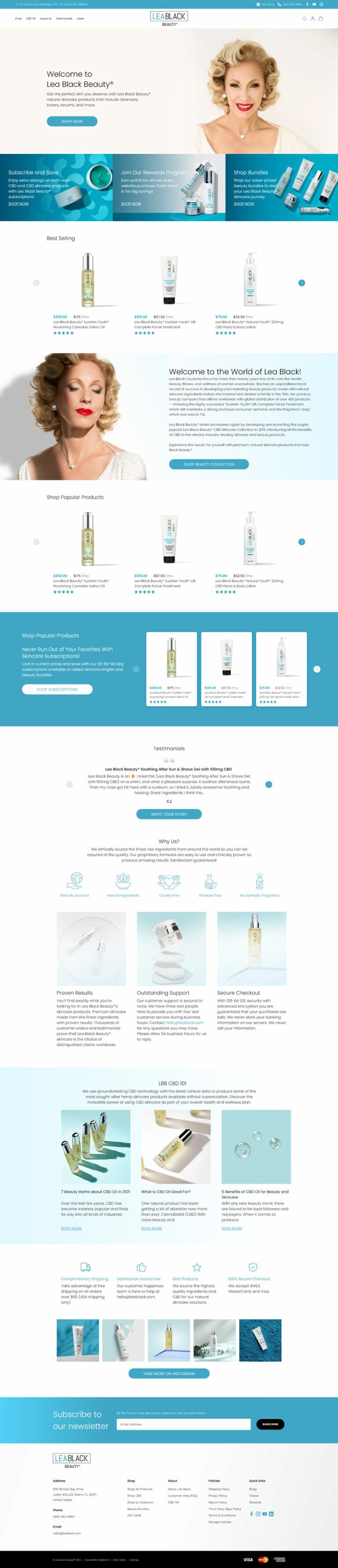 Lea Black Beauty Home Page