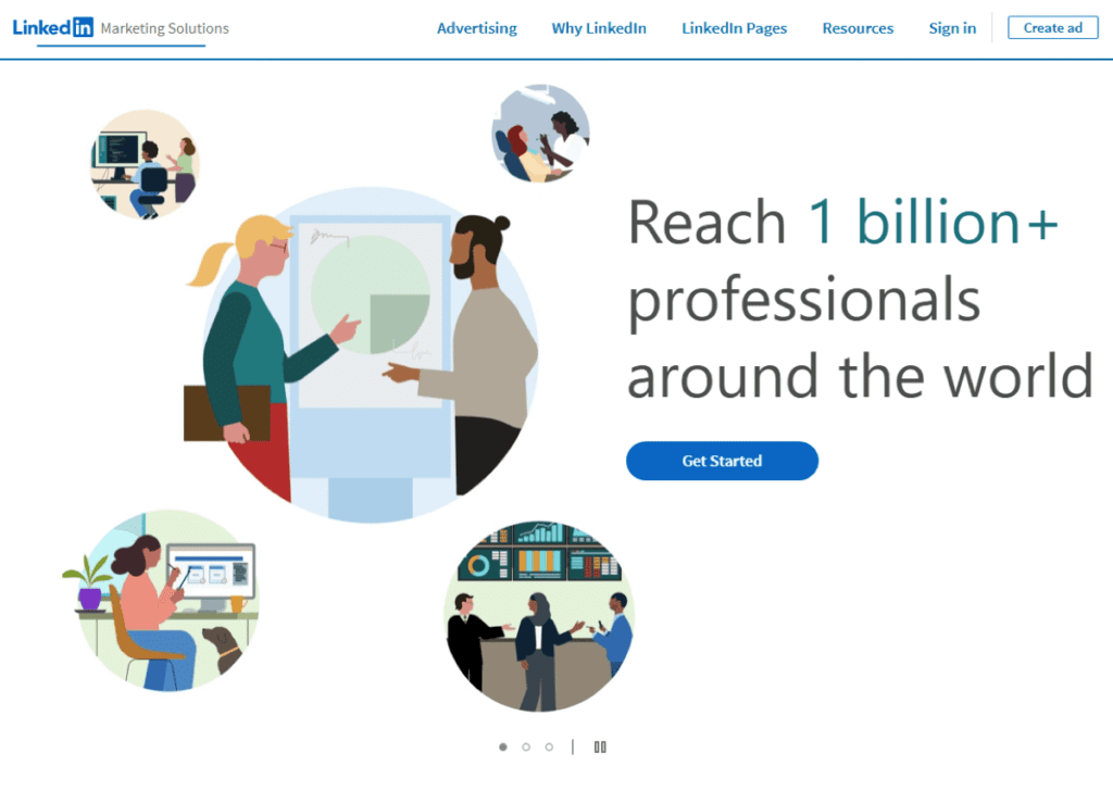 LinkedIn marketing solutions banner