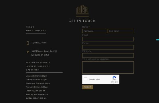 Contact Us Form seen on Michael C. MacNeil website