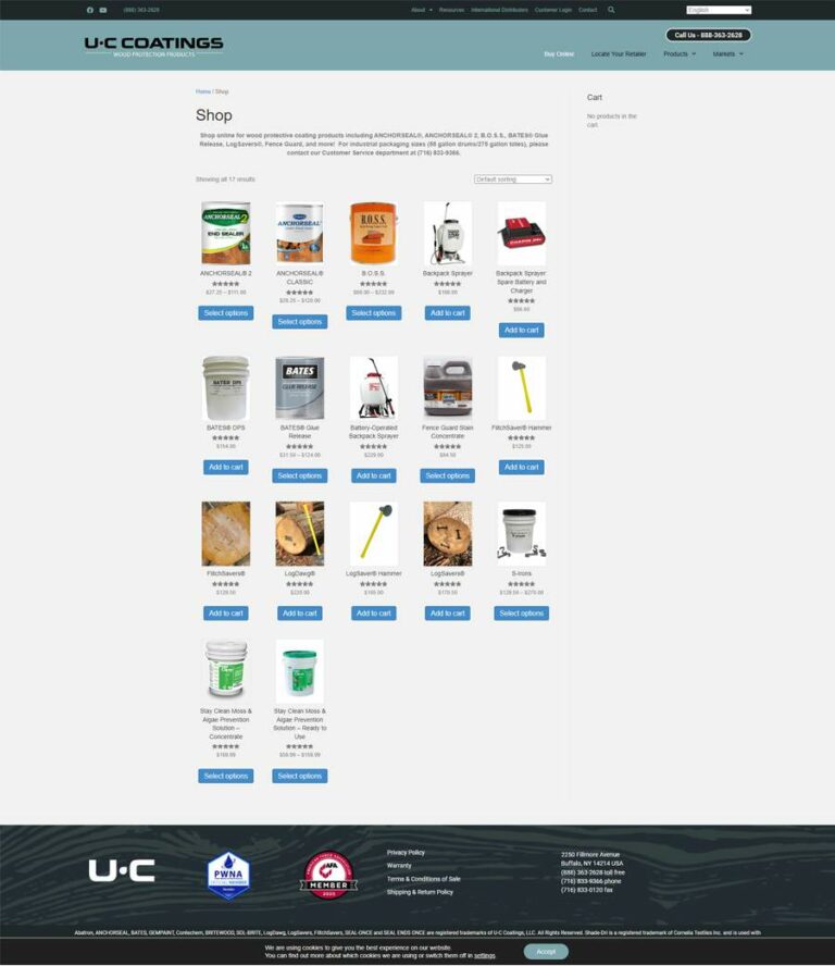 Old Shop page for U-C Coatings