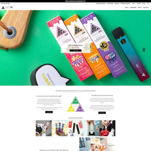 Old Homepage of Eighty Six Brand