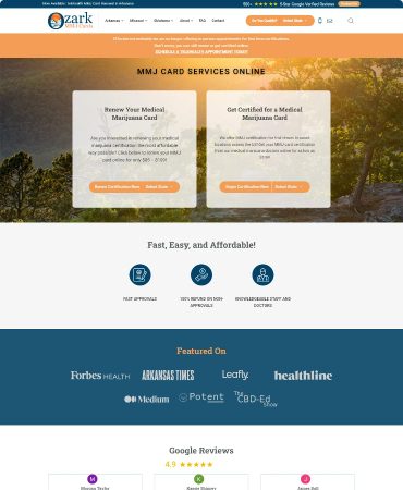 Home Page for Ozark MMJ Cards