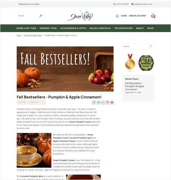 “High Tea, Afternoon Tea - Is There a Difference” blog article on Silver Tips Tea’s website