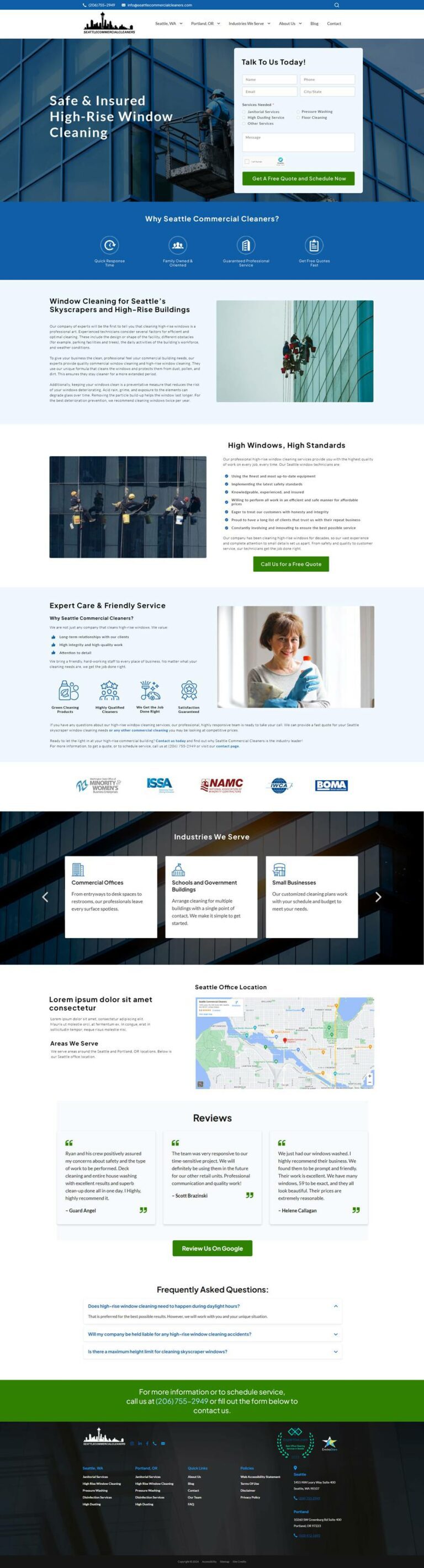 Seattle Commercial Cleaners High Rise Home Page