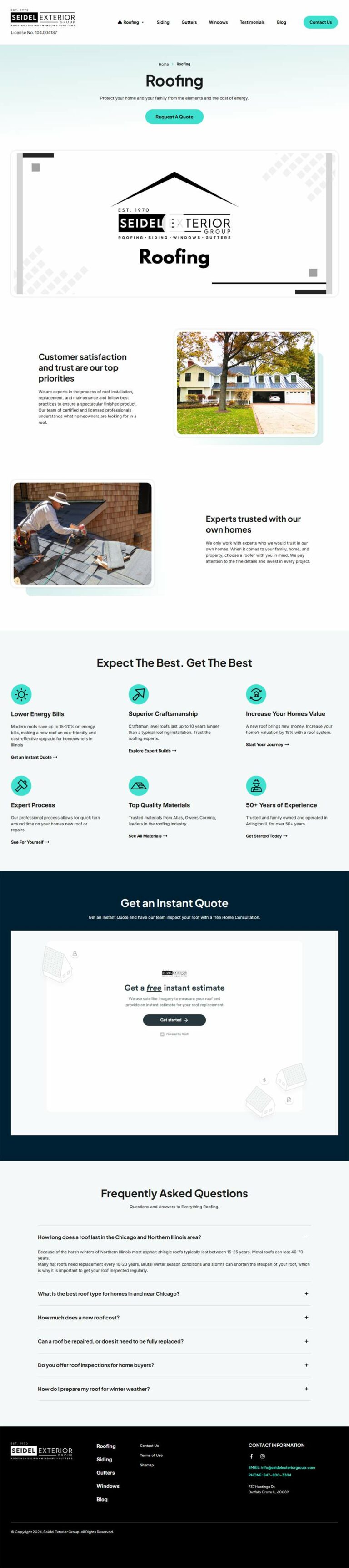 Seidel Exterior Group Roofing Page
