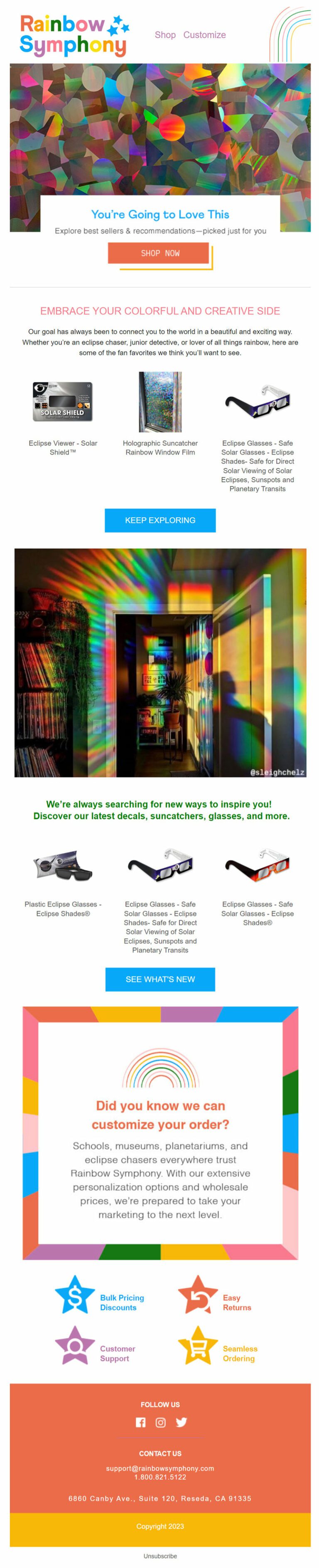 Shop Customized Eclipse Eyewear and Decals on Rainbow Symphony