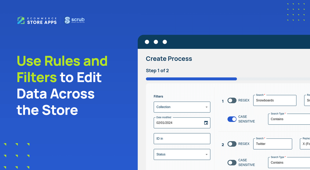 Shopify ecommerce app for bulk editing