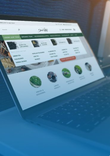 Mega Menu of Silver Tips Tea as seen on a mobile device