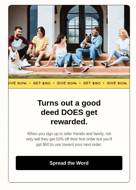 Sundays referral email