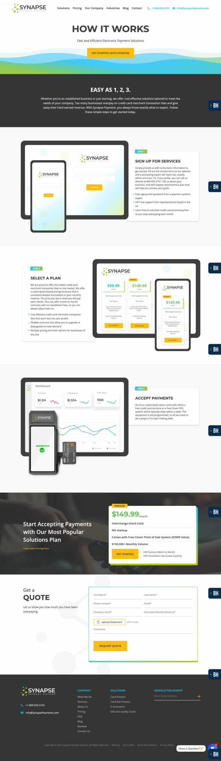 How it works page as seen on Synapse Payments’ website