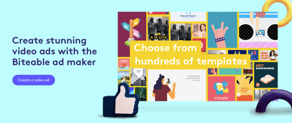 biteable ad maker templates