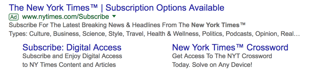 AdWords (Top / Bottom)