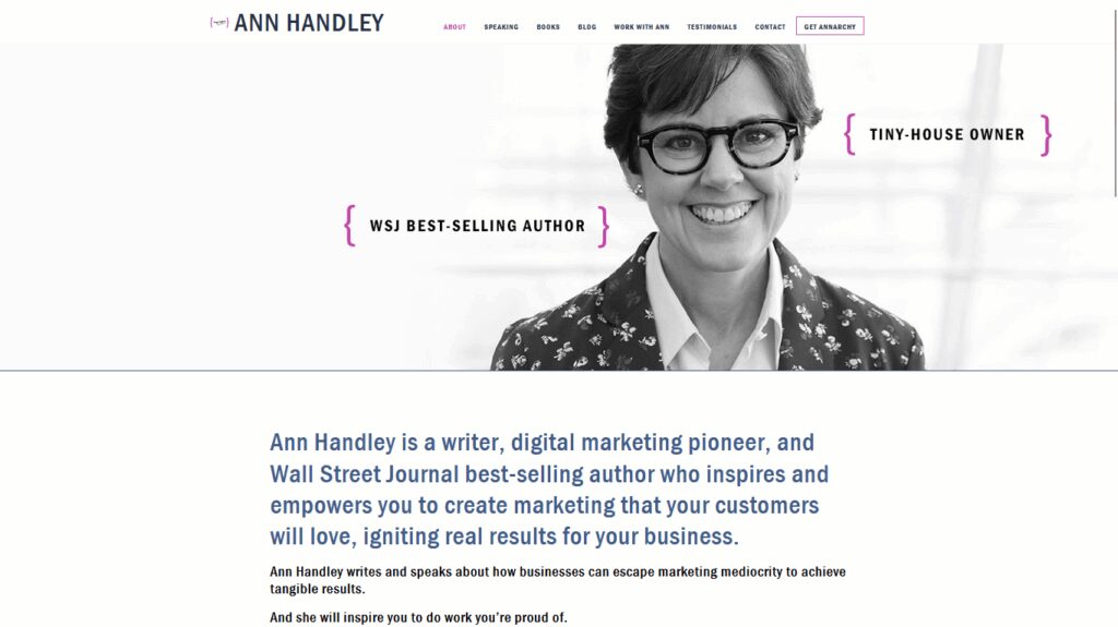 Ann Handley’s author bio