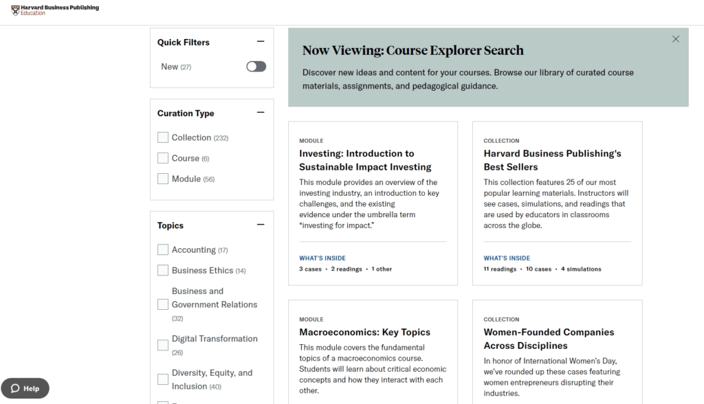a B2B ecommerce page about teaching resources