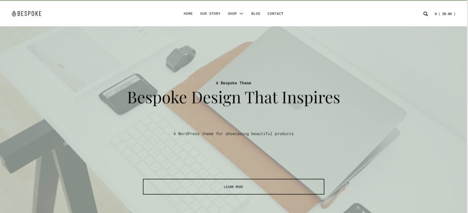 a Bespoke enterprise website design template
