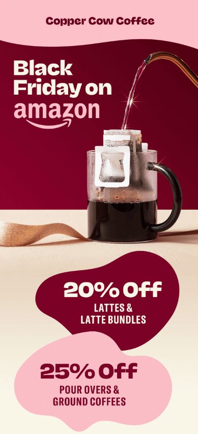 a Black Friday marketing email for coffee