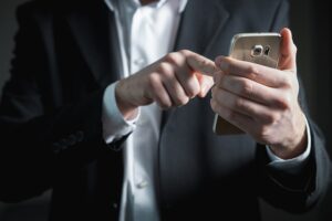 business person using a mobile phone