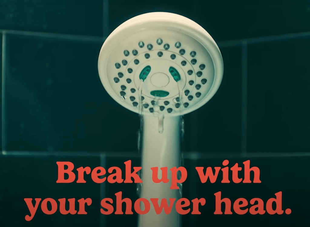a close-up of a shower head