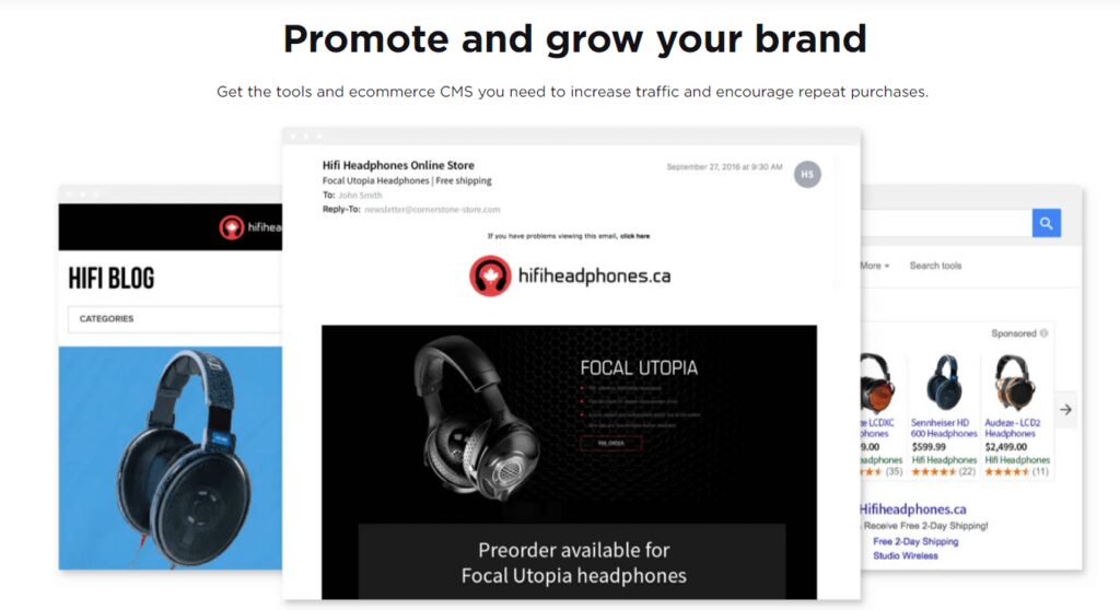 a CMS website highlighting growth