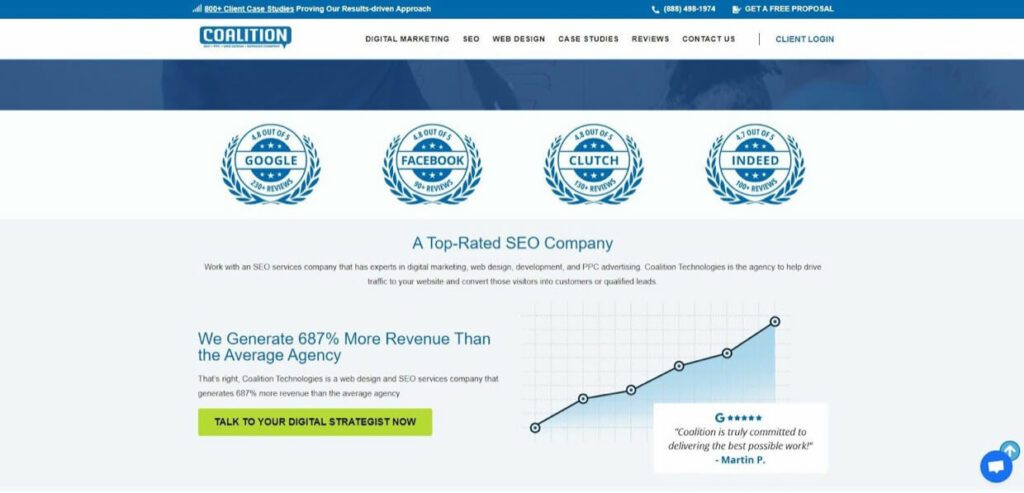 The Coalition technologies homepage