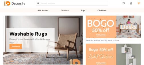 Decorsify homepage
