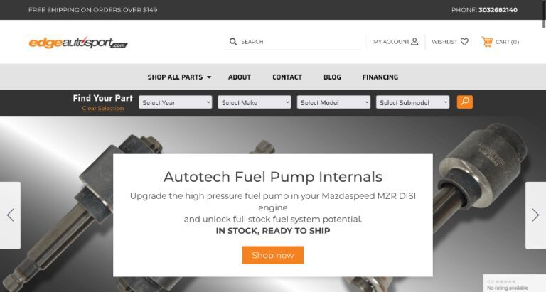 Edgeautosport.com website screenshot