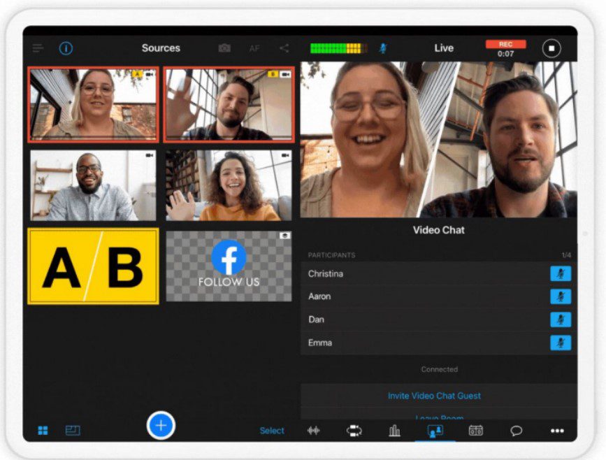 editing a stream on the Switcher Studio app