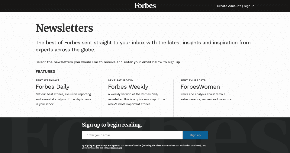 Allow interested customers to subscribe to your mailing list on your website