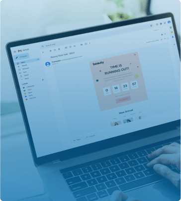 Time-Sensitive Email Campaign in Klaviyo – A Gmail inbox featuring a Klaviyo email campaign with a countdown timer, demonstrating urgency-driven email strategies that boost conversions.