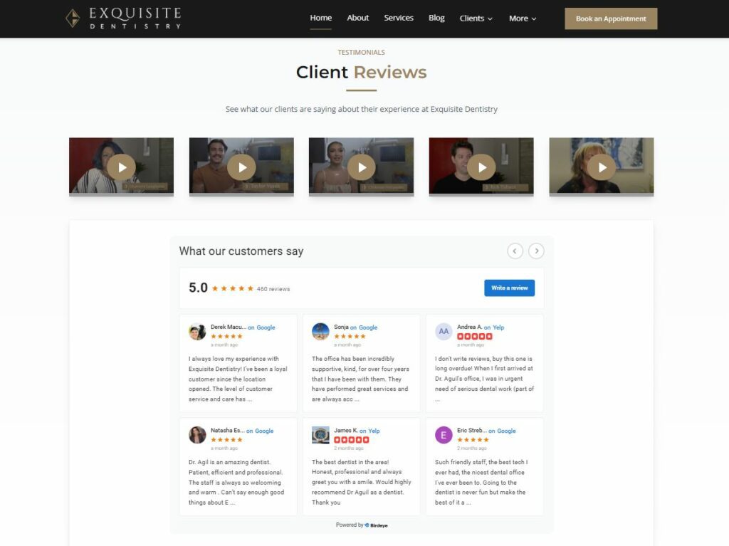 Exquisite Dentistry homepage