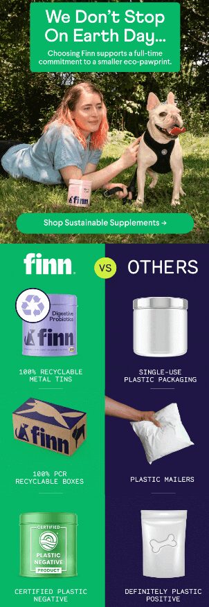 Finn Earth Day email highlighting green initiatives
