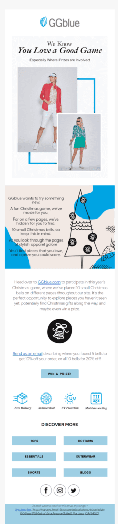 GGBlue Find the Bell email