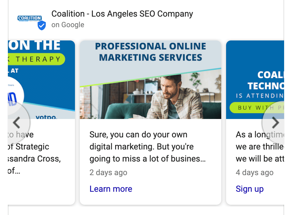 Google Business Profile posts